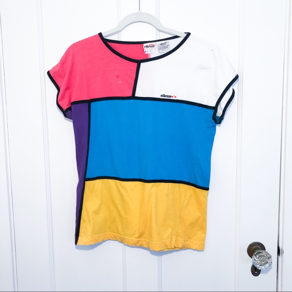Ellesse Vintage Colorblock T-Shirt Size 1